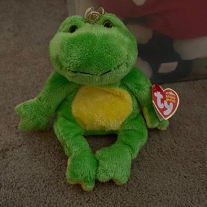 Ty Beanie Babies Baby Charm Frog Princess Rare Vintage Collectible Plush Gift